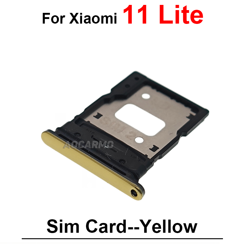 Sim Card For Xiaomi 11 Ultra Lite Mi 11T Pro 11Lite Sim Tray Holder Socket Slot Repair Replacement Parts: SKY BLUE