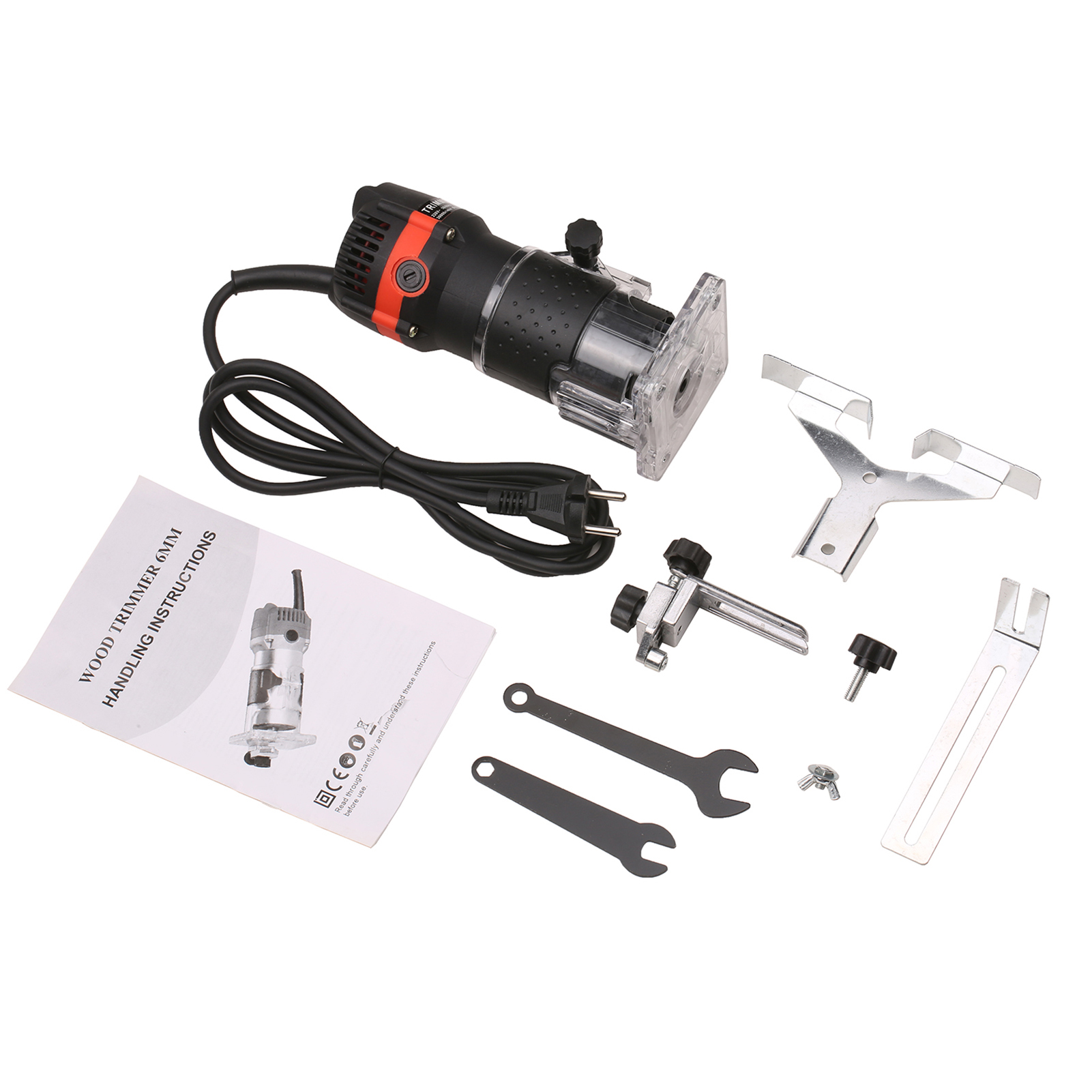 15pcs Milling Cutters 220V Multifunctional Electric Wood Trimmer Wood Router Laminate Trimmer