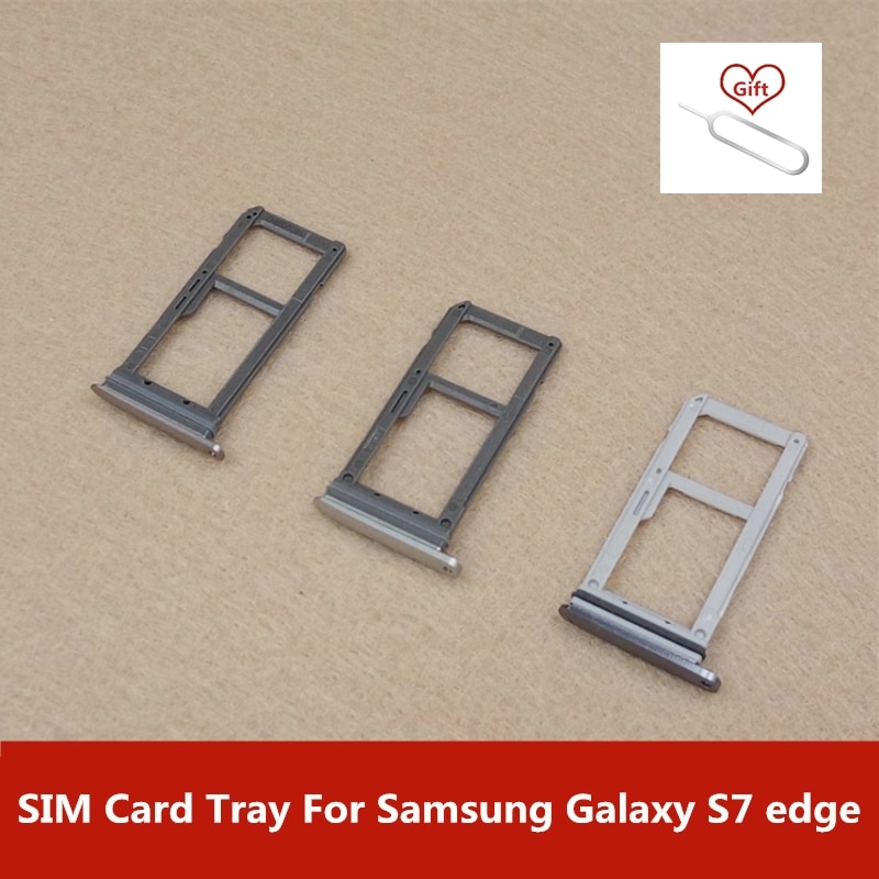 Pour Samsung Galaxy S7 edge carte SIM porte-plateau pour Galaxy S7 edge G935F G9350 unique/double carte adaptateur pièces de réparation
