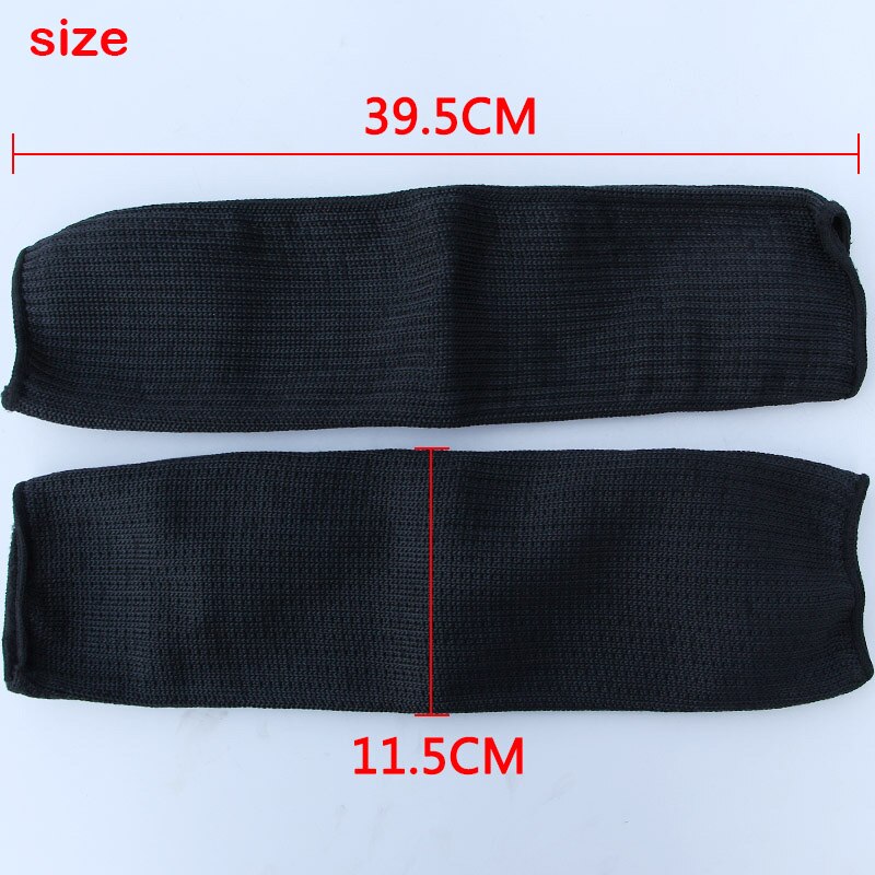 Manga de corte extendido de , 5 niveles, negra, gruesa, protege el brazo