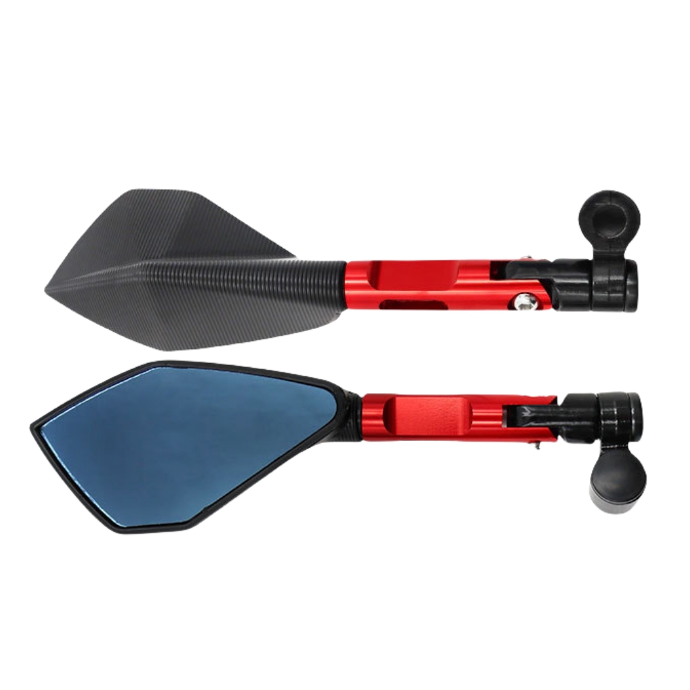 Espelho retrovisor cnc modificado para motocicleta, espelho retrovisor para carro de rua, scooter, acessórios universais: Cinza escuro