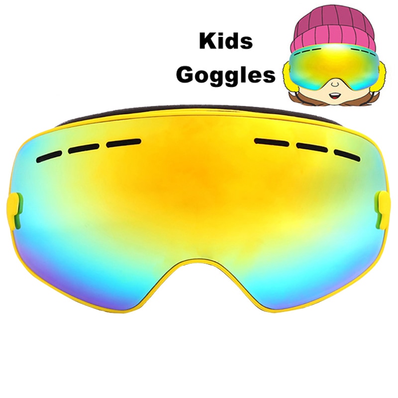 Kinderskibrillen met dubbele laag,  uv 400 anti-condens skibrillen, sneeuwskiën, snowboarden, skateboarden, skibrillen voor jongens, meisjes en tieners