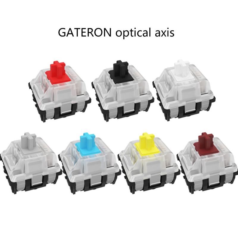 Gateron-interruptor óptico para reemplazar Teclado mecánico, GK61 SK64, azul, rojo, marrón, negro, amarillo, eje M5TB