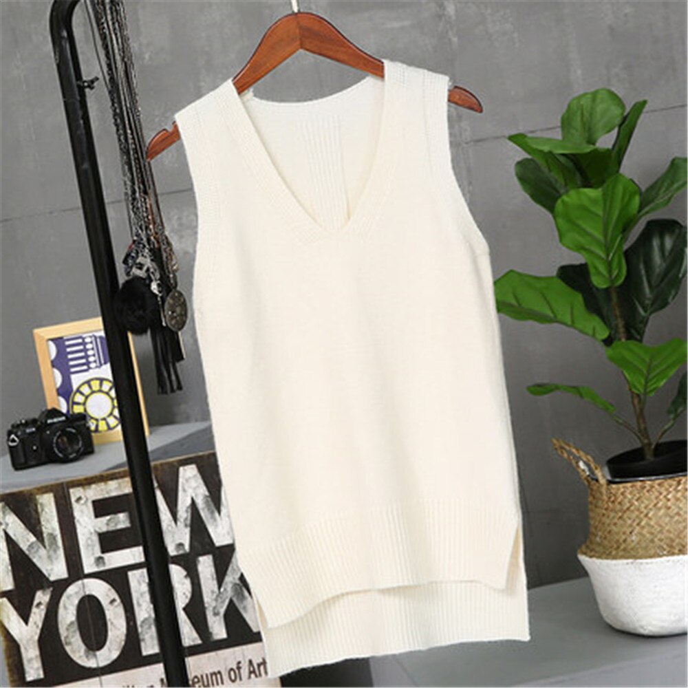 Dameveste vinter overtøj forårs vest vest vinter og koreansk version strikket vest sweater kvinde  pz2883: 9