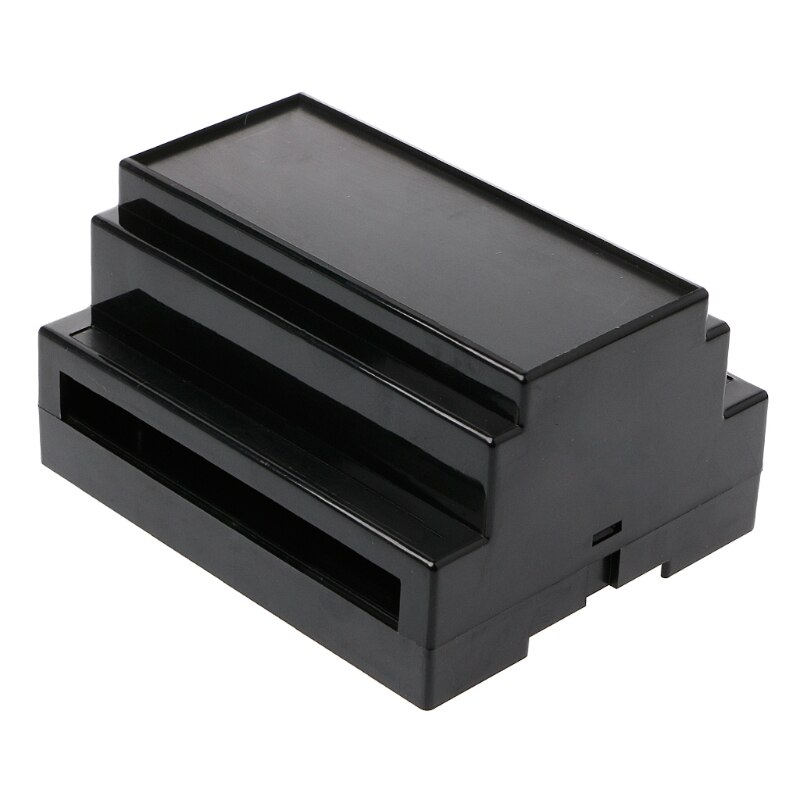 107*87*59mm Black/White Plastic Din Rail Junction Box Electronic Equipment