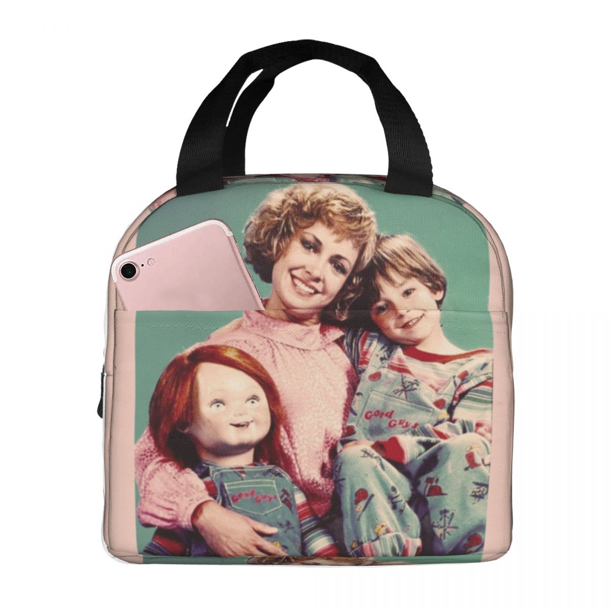 He Wants You For A Best Friend Chucky Lunch Bags Horror Portable Insulated Cooler Child's Play Thermal Picnic Work Lunch Box: MULTI