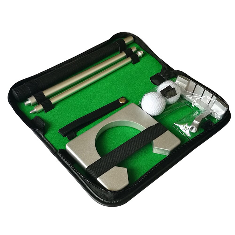 Classic Mini Portable Golf Ball Holder Putter Putting Home Office Indoor Training Aids Golf Putting Practice Kit Set