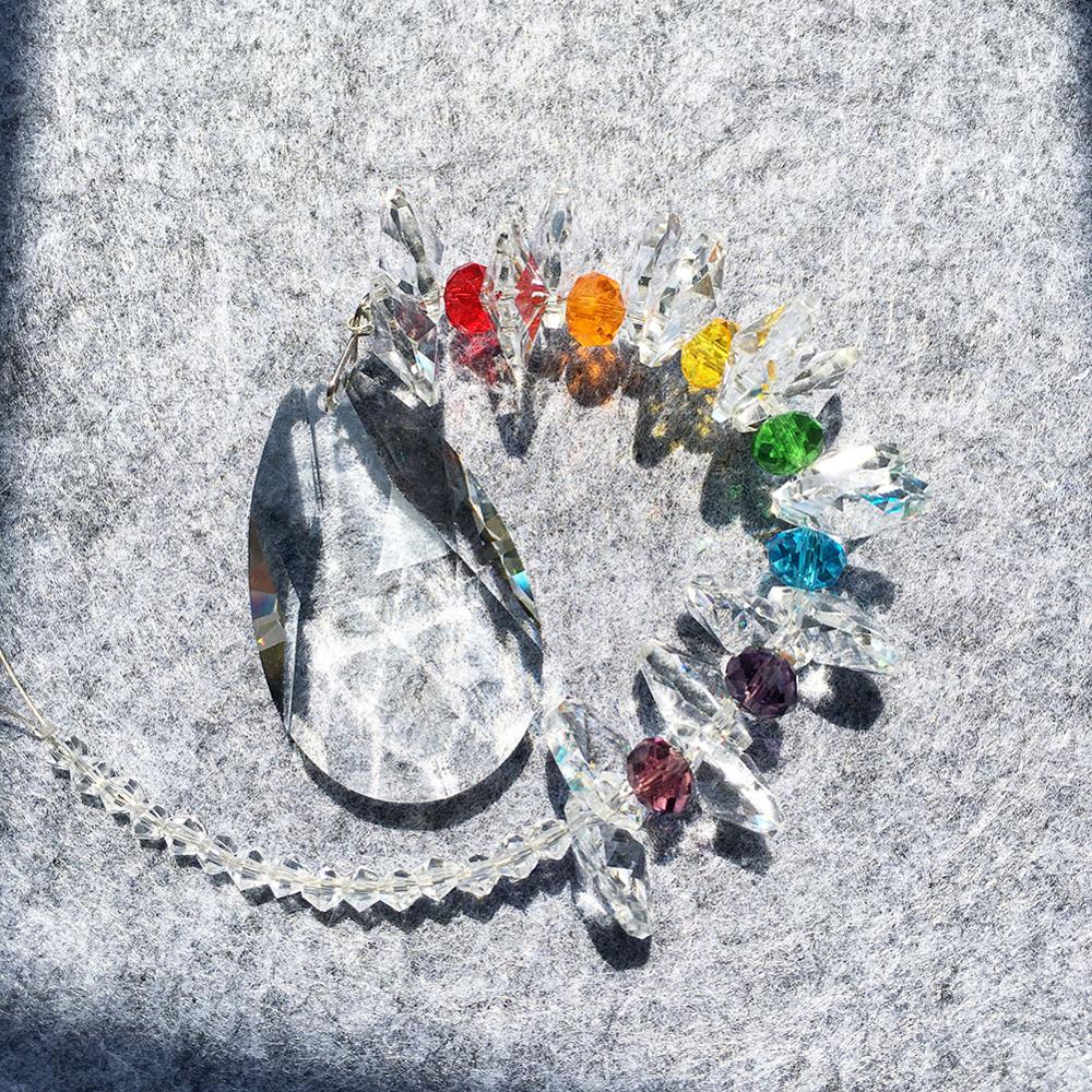 50mm Gorgeous Crystal Prisms Window Hanging Feng Shui Prism Sun Catcher Chakra Rainbow Maker Bedroom,Kitchen Garden Decor