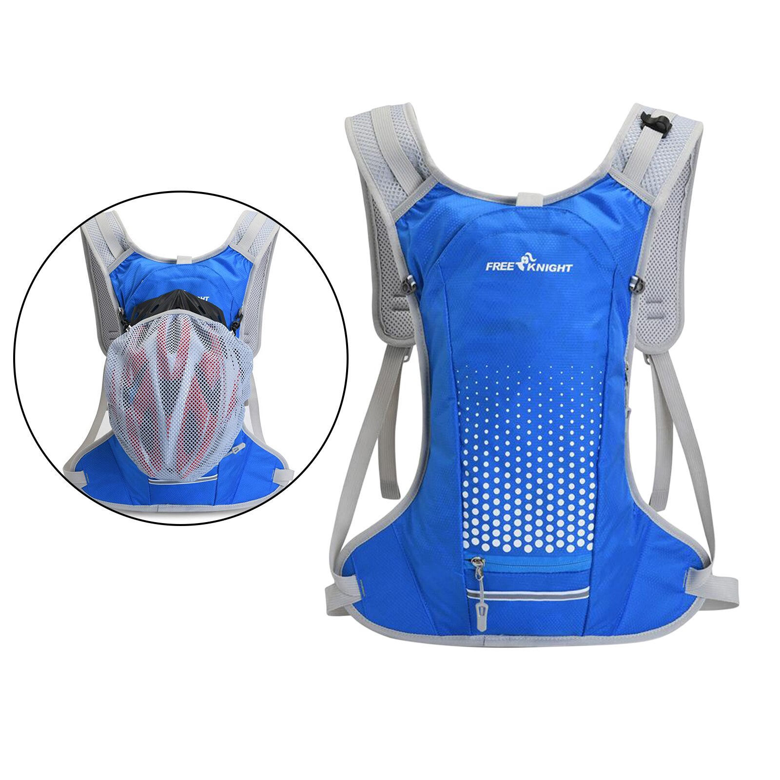 Breathable Cycling Backpack Bicycle Bag Rain Cover Gym Accessories Men Sports Hiking Riding Camping Hydration 2L Bike Backpack: Blue