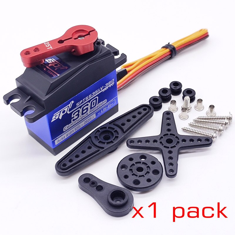 SPT5525LV-360 25kg SPT5535LV-360 35kg full metal gears standard digital servo 360 continuous rotation rotary RC Crawler capstan: 35kg-360  W.A x1pc