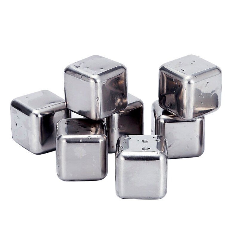 Reusable 304 stainless steel ice cubes quick ice grain chilling stones for whiskey wine coffee drink bar wine Cold Longer