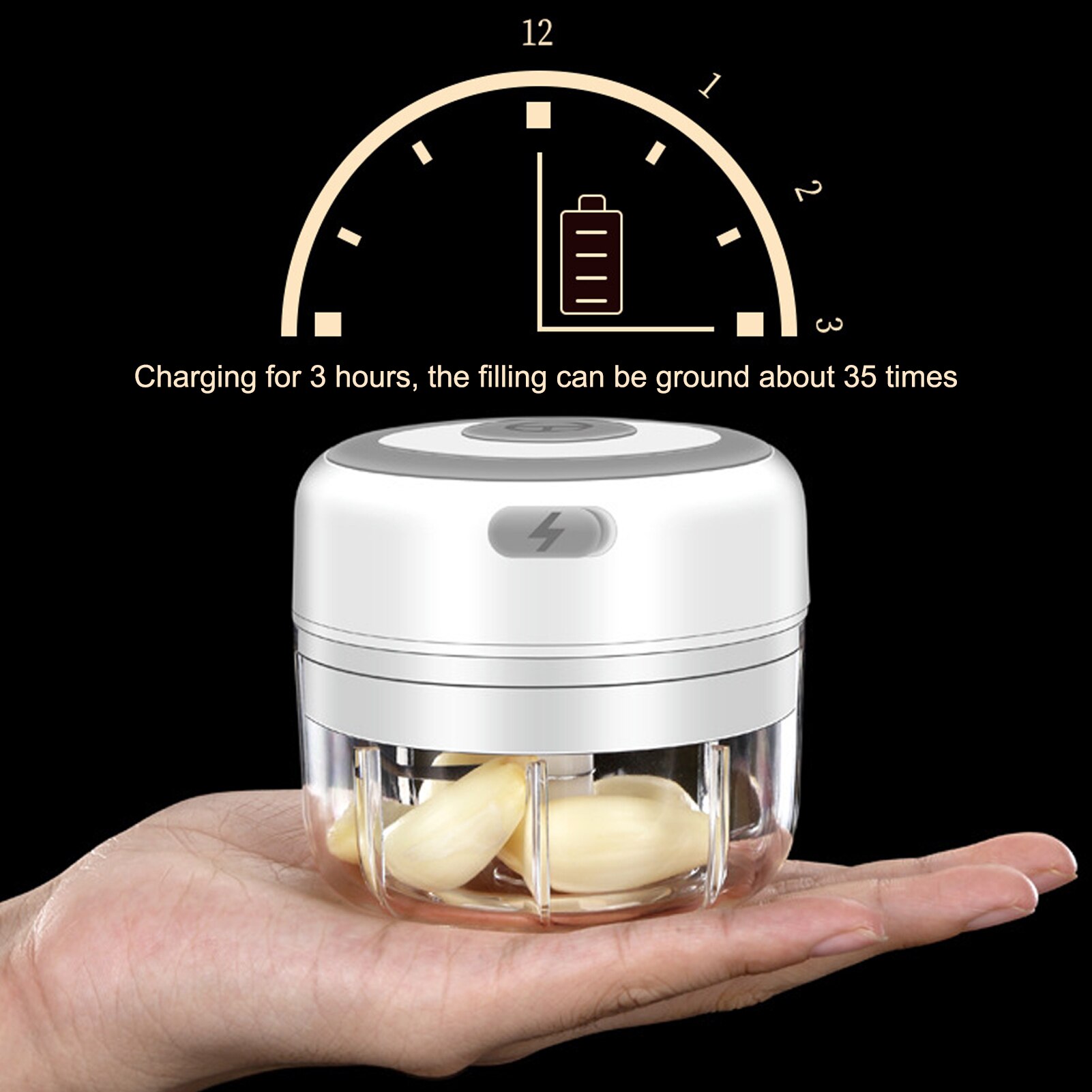 Mini Garlic Portable Electric Mini Garlic Chopper Food Chopper... – Vicedeal