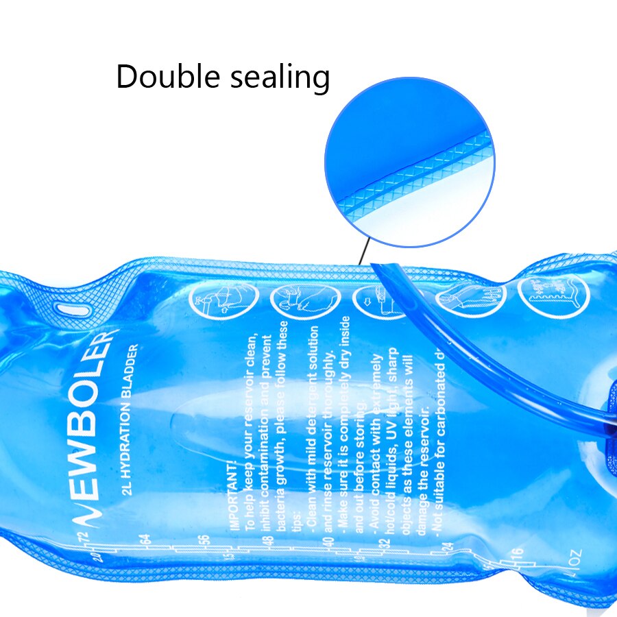 Camping Water Reservoir Water Bladder Hydration Pack Storage Bag BPA Free - 0.25L 0.5L 2L Running Hydration Vest Backpack