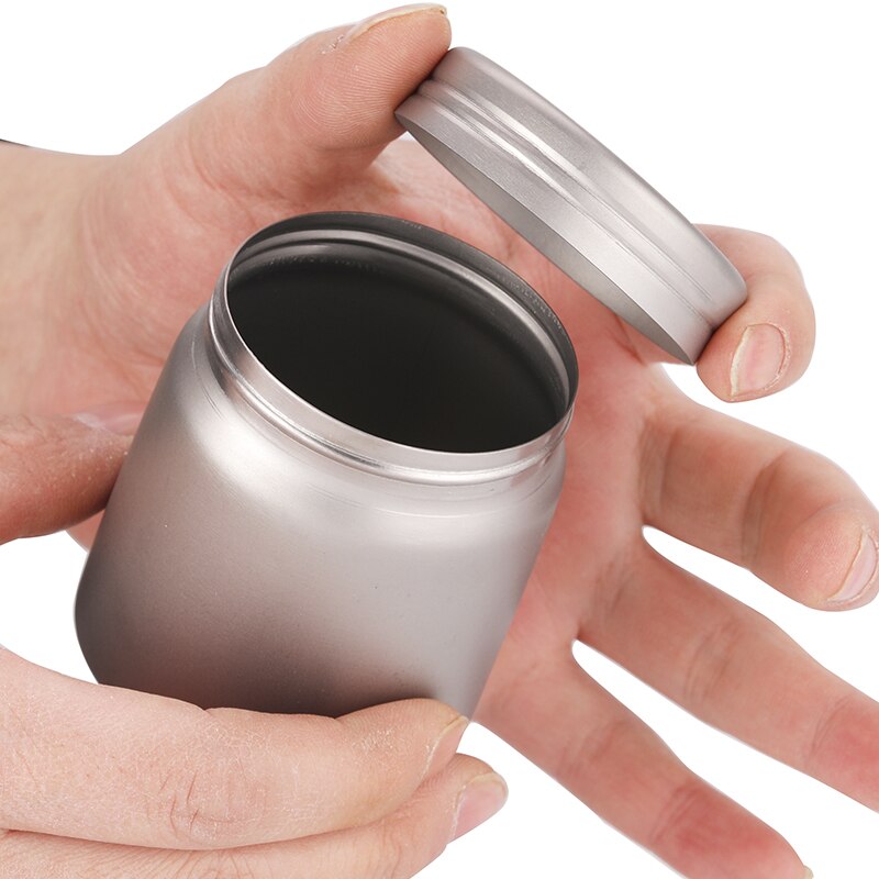 Auto all'aperto caffè zucchero tè conservazione scatola metallica sigillata cucina condimento sale pepe lattine/barattolo contenitore in titanio tazza