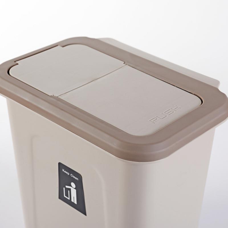 Boîte de rangement poubelle de cuisine | Grande capacité 7 L cuisine couvercle Push Can accrocher peau de fruits et légumes cuisine Simple stockage poubelle boîte de rangement seau