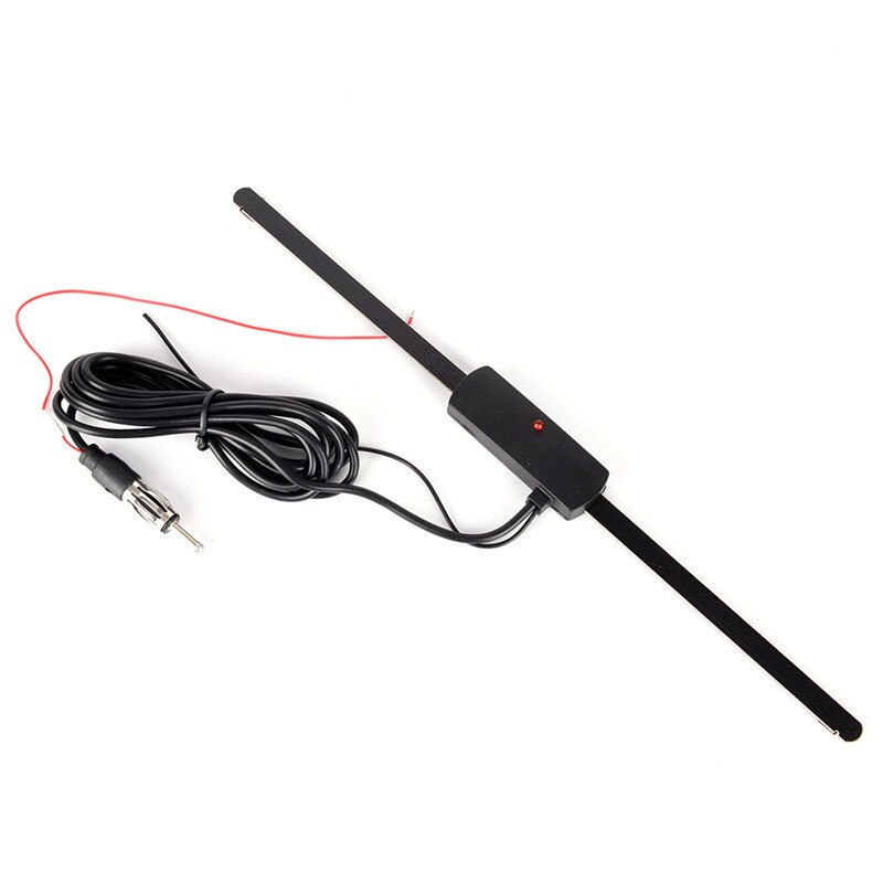 Antena aérea Universal para coche, Radio eléctrica, parabrisas, 12V, FM/AM, 28cm, 1 ud.