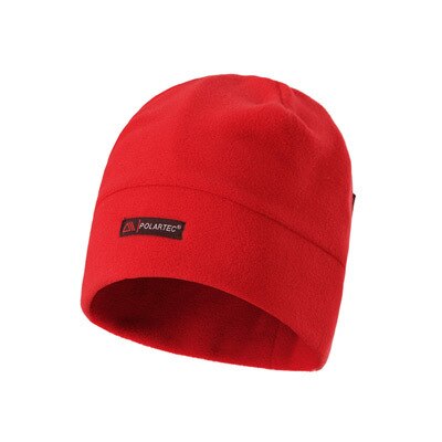 Varm fleece vintervandring cap vandreture hat mænd og kvinder ridning hat ridning cap udendørs sport cap sport hat: Rød