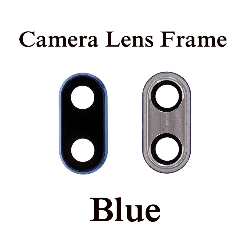 Para huawei honor 10 voltar câmera lente quadro módulo peças de reposição câmera frontal: Lens Frame Blue