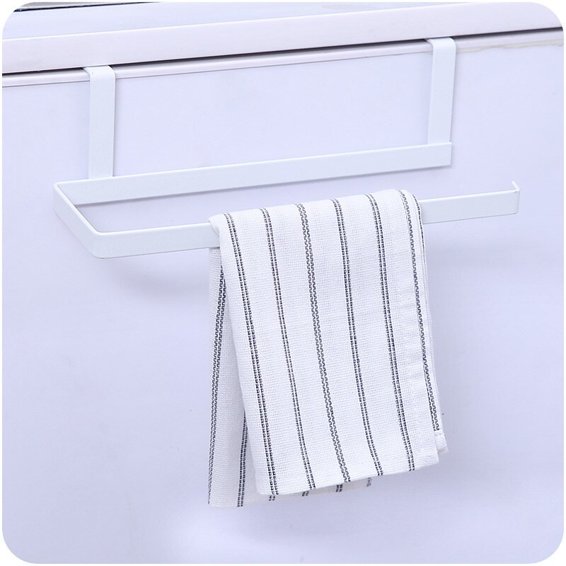 Smedejern køkkenpapir håndklædestativ hængende badeværelse rullepapirholder køkkenskab dørkrog opbevaringsarrangør  wf812328