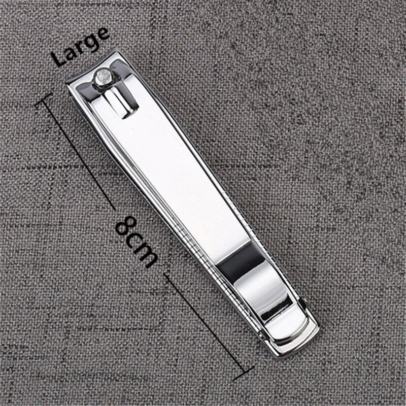 Carbon Rvs Nail Clipper Cutter Trimmer Professionele Manicure Pedicure Hand Teen Nagelknipper 4 Size: 8cm Flat mouth