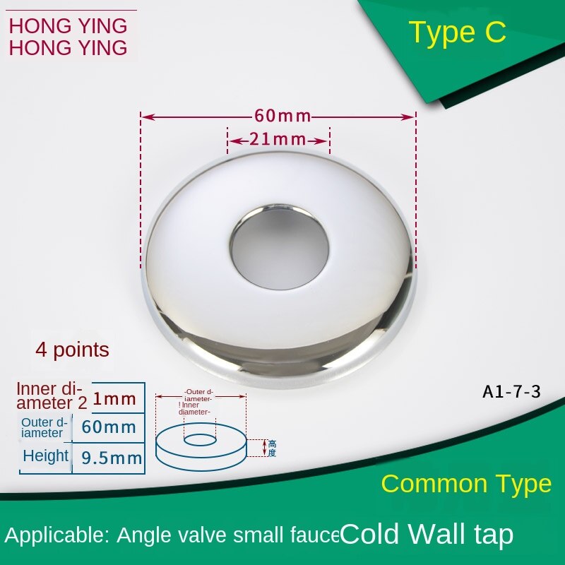 Rvs Kraan Decoratieve Cover Verhogen Met Hoge Diepte Driehoekige Valve Douchekraan Cover: C