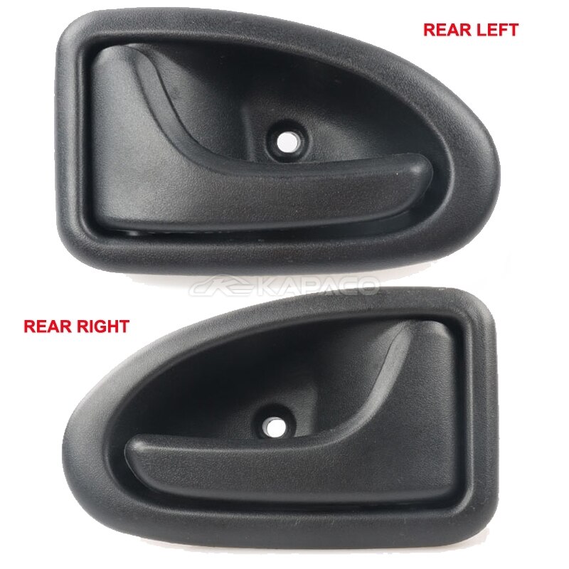 Manija de puerta interior negra LH/RH para coche, manija de puerta interior para Renault TRAFIC Clio 1999-up Scenic Megane: Rear Left-Right 2pc