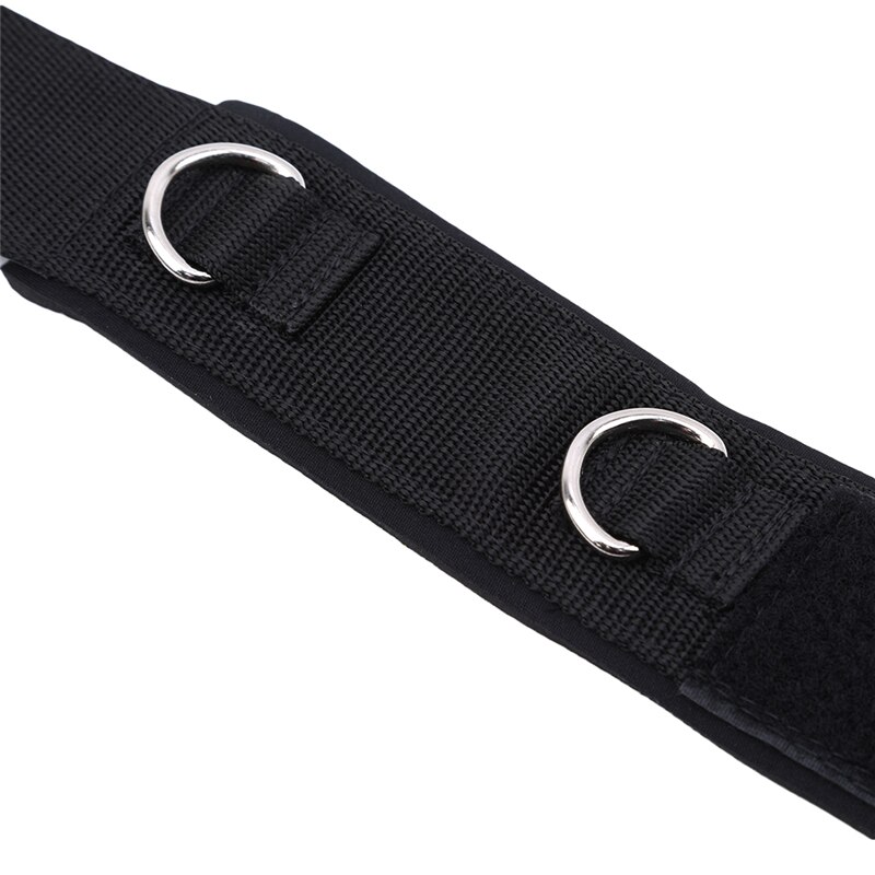 Sport ankel ankerrem dobbelt d-ring gym ben remskive rem lifting fitness elastisk slidstærkt nylon bælte 73*5.5cm