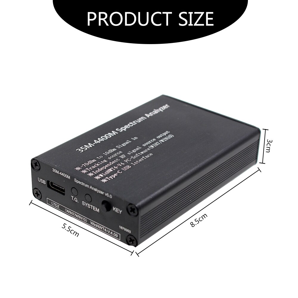 Spectrum Analyzer USB LTDZ 35-4400Mhz with Signal Tracking Source Module RF Frequency Domain Analysis Tool for NWT4.11.09 PC