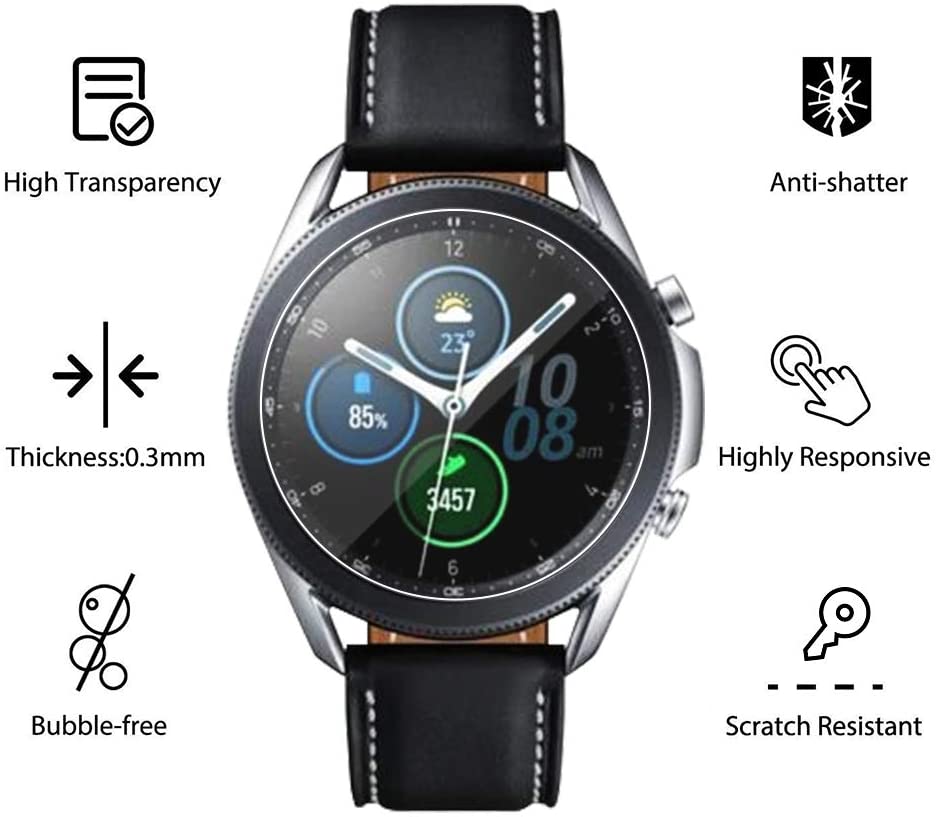 Vidrio para Galaxy Watch 3 película de vidrio templado Protector de pantalla para Samsung Galaxy Watch 3 45mm 41mm Smart Watch película protectora
