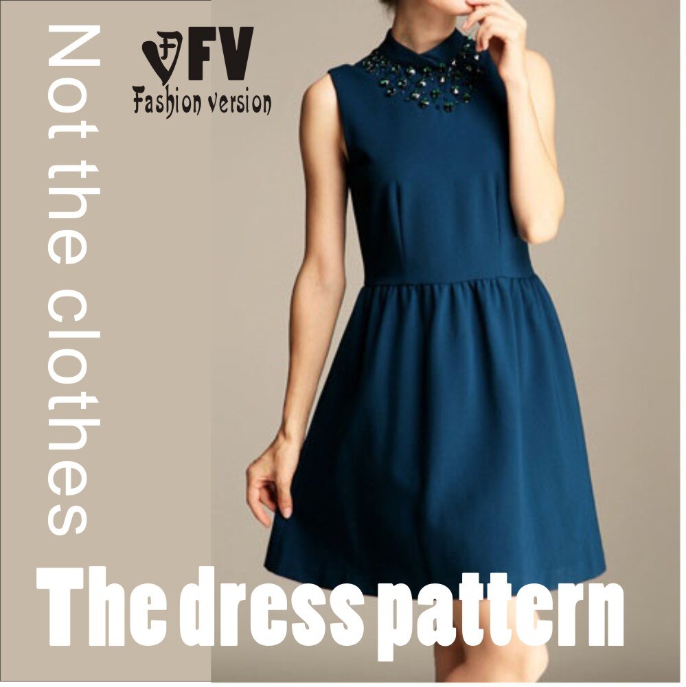 The dress Dresses Sewing Pattern cutting drawing BLQ-29