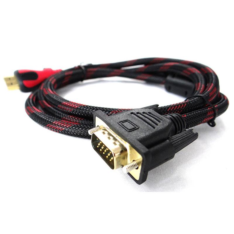 1.5M HDMI To VGA Adapter Cable Converter Male To Male Accessories For Video For PC Lenovo Desktop Monitor Projector Xbox TXTB1