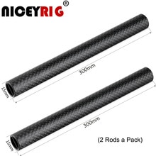 NICEYRIG 15mm Rod Rig Camera Rod Double Quick Support Rods DSLR Camera 15mm Rails Straight Shoulder Rig Carbon Fiber Lightweight