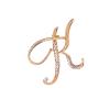 1PC Crystal 26 English Letters Brooch Metal Vintage Women Pin Couple Memorial Jewelry Love Party Garment Accessories #1029