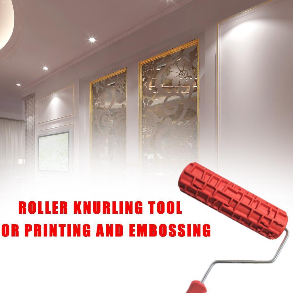 7 Inch Reliëf Huid Schilderen Roller Met Voor Muur Patroon Roller Handvat Verf Decoratie Eempaistic Flo O1I6