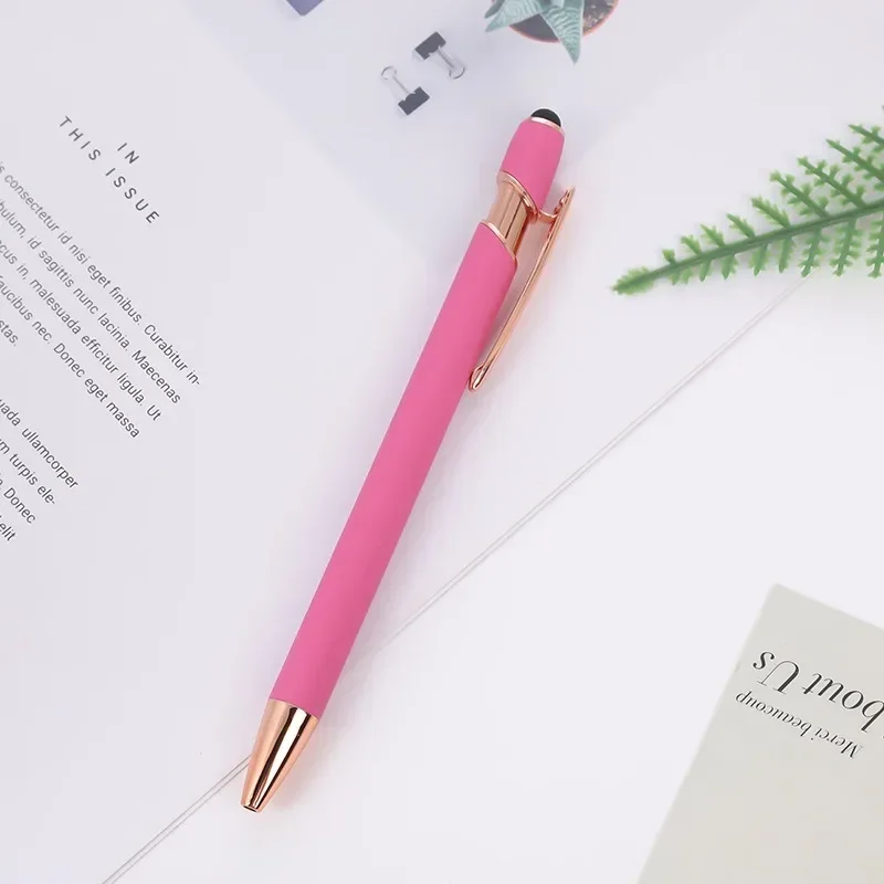 50 Stück leere Metallstifte, Aluminium-Kugelschreiber, Multifunktionsstift, Geschenkstifte: Schwarz