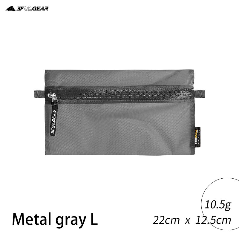 3F UL GEAR Volador 2 Multipurpose Sundries Bag Storage Bag A Toiletries Bag Wear-resistant Finishing Bag: Metal gray L