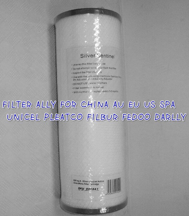 Billig rusland sverige norge originalt arktisk spa filter nordisk favorit spa filter bomuldsmeltblæst 33.5 x 12.5cm top 5.5cm hul