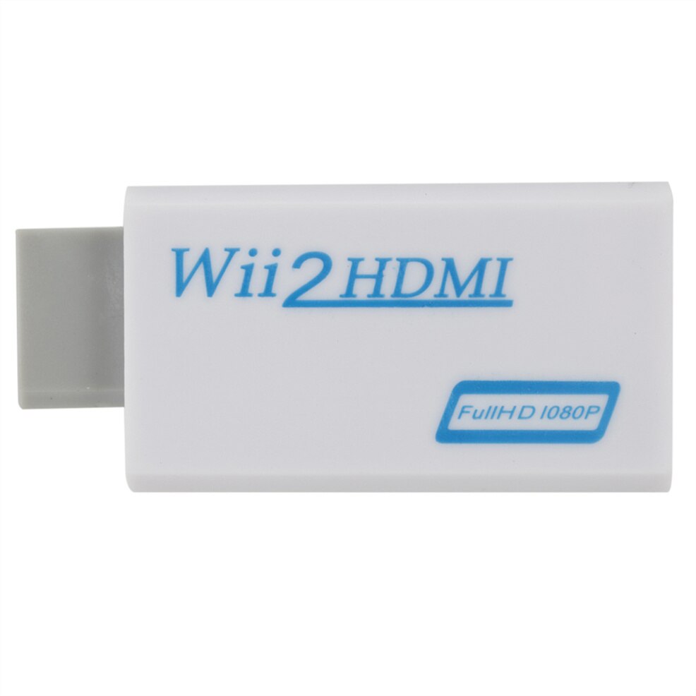 Adaptateur Wii vers HDMI Résolution Full HD 1080p 1 Unité, Convertisseur pour Écran de PC ou de Télévision Haute Définition, Prise Audio de 3,5 mm, Compatible Wii2HDMI: WHITE