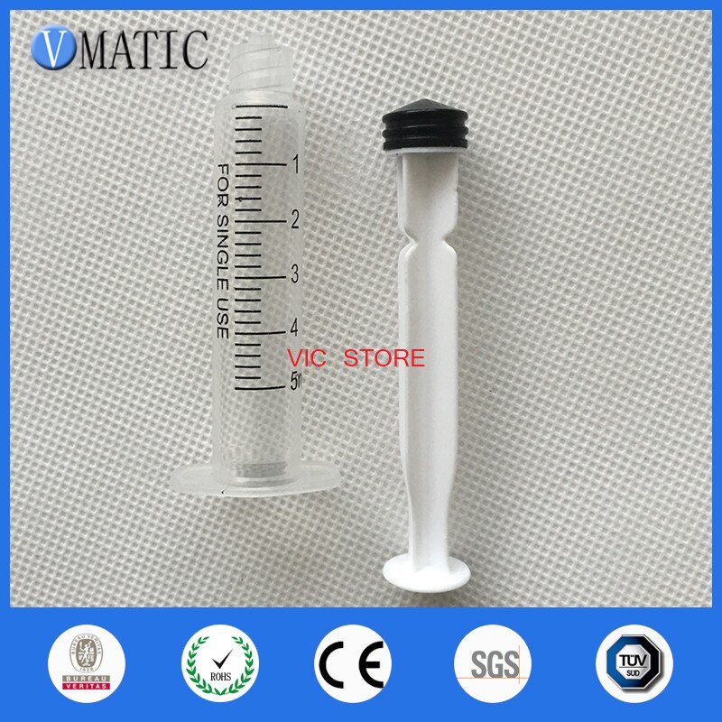 Top Seller Glue Dispensing Plastic Manual 5Cc/Ml 10 Sets With Caps/Stopper Dispenser Syringes