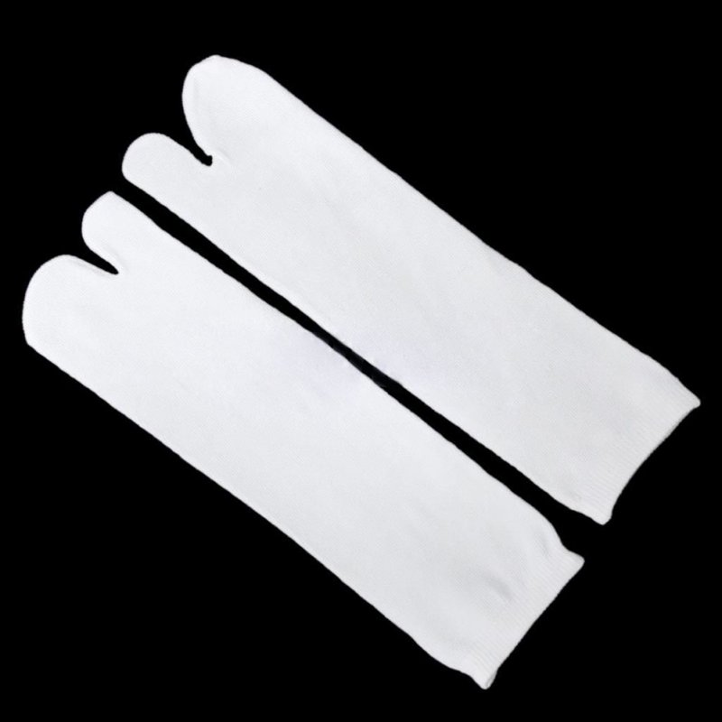 3 Pairs Japanischen Kimono Flip Flop Sandale Split Toe Tabi Ninja Geta Socken: WHITE