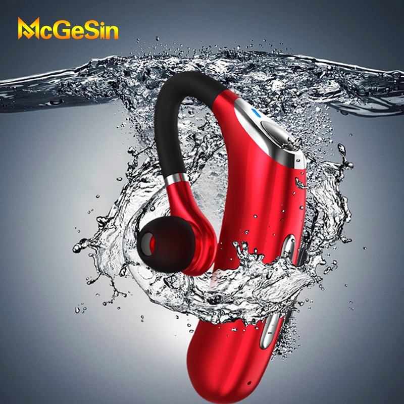 Zakelijke Draadloze Bluetooth Oortelefoon M50 Headset IPX7 Waterdichte Oordopjes Ruisonderdrukking Muziek Earpiese Met Mic Voor Driver