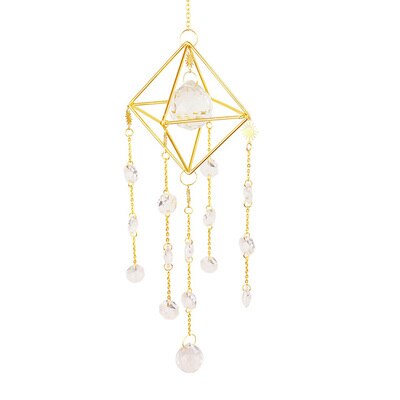 Crystal Wind Chime Suncatcher Prism Rainbow Light Chaser Garden Hanging Window Terrace Pendant Home Decoration: 47