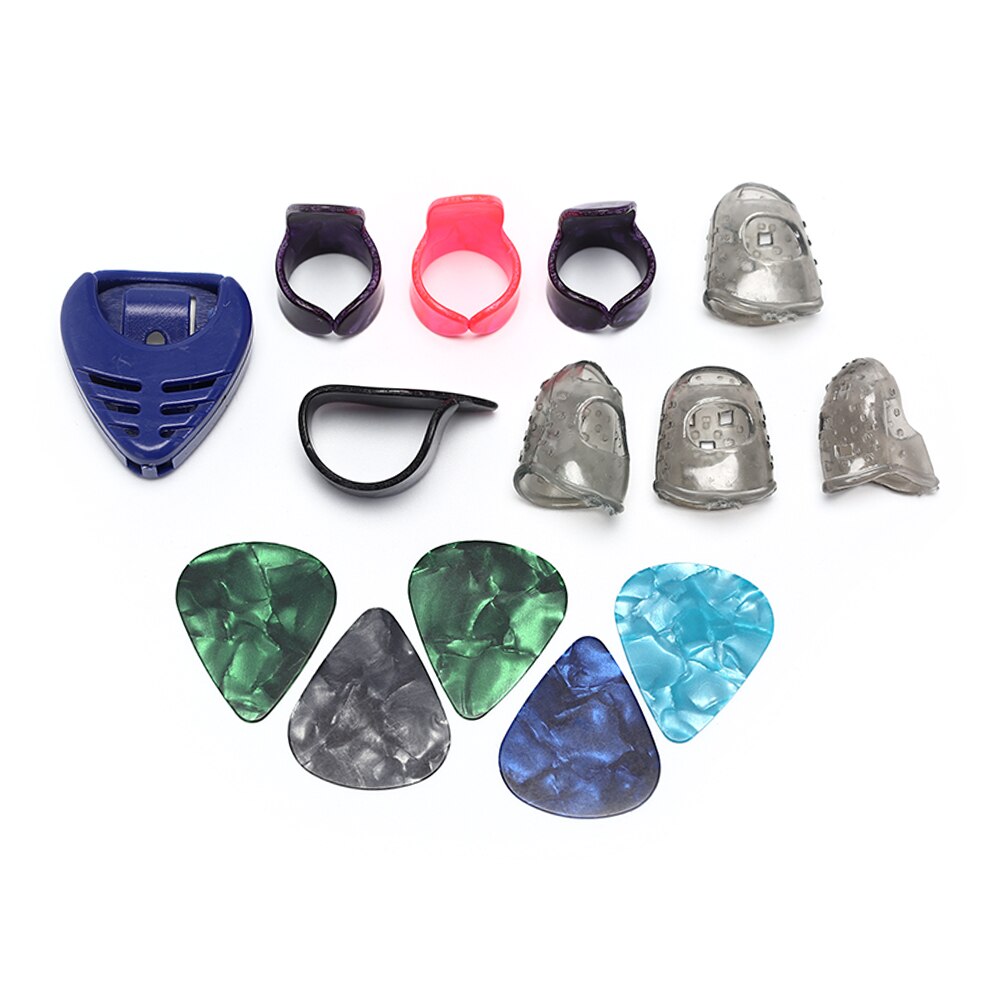 1Set Finger Guitar Picks Celluloid Finger Thumb Guitar Pick Mediator Celluloid Thumb Pick Fingerpicks
