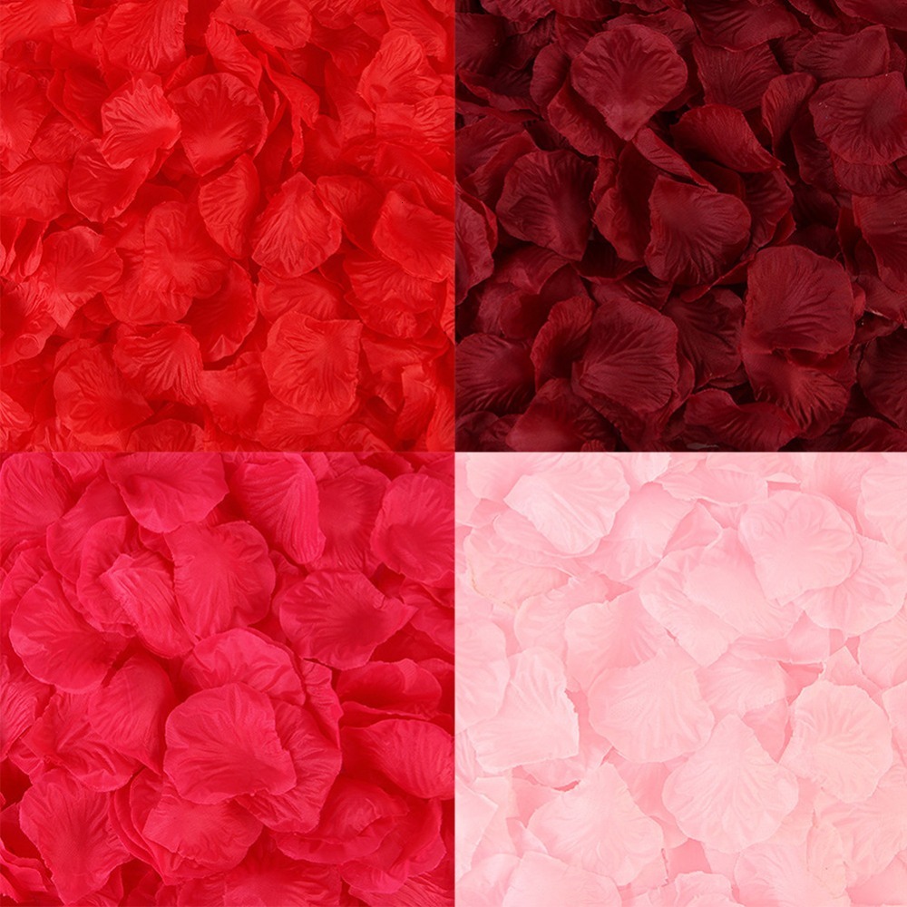 500 stücke Seide Rose Blume Blätter Blätter Hochzeit Tisch Dekorationen Rose Blütenblätter Romantische Dekoration Petalos