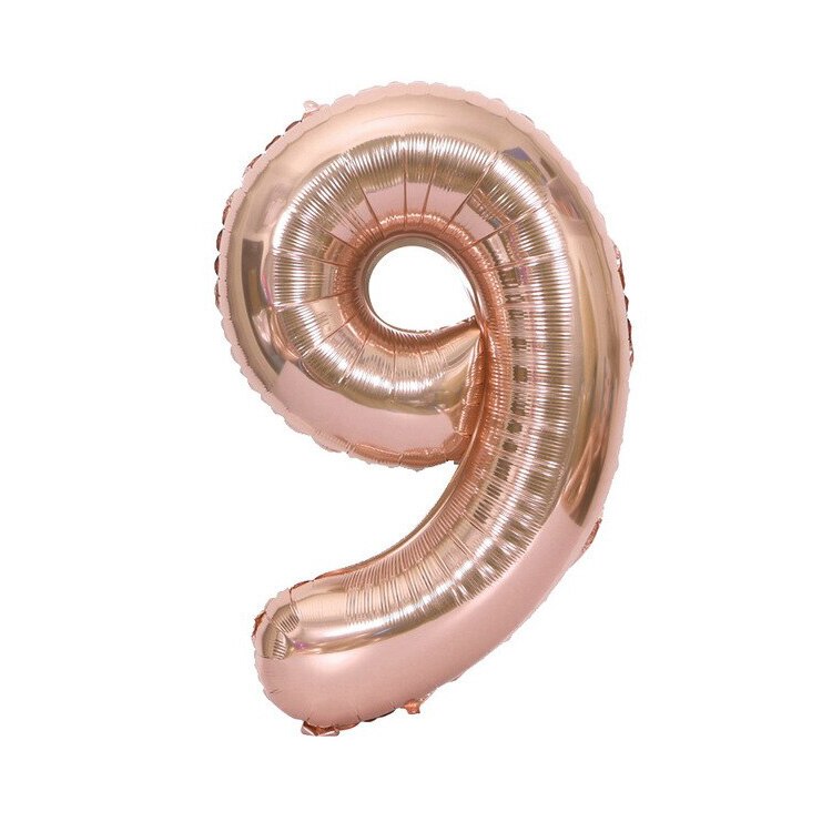 Rose Gold Wedding Birthday Party Balloons Happy Birthday Letter Foil Balloon Baby Shower Anniversary Event Party Decor Supplies: 32inch 9