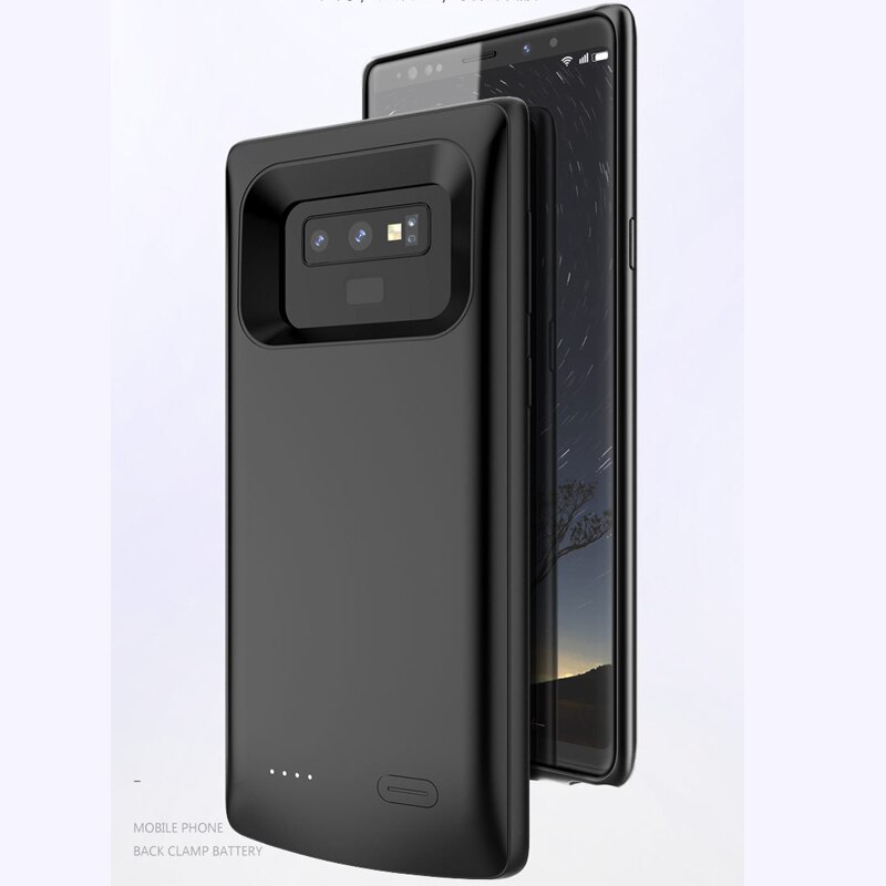 Coque de chargeur de batterie en TPU souple, étui de chargeur de batterie pour Samsung Galaxy S9 S8 Plus Note 8 Note 9: Black Note9 5000mah