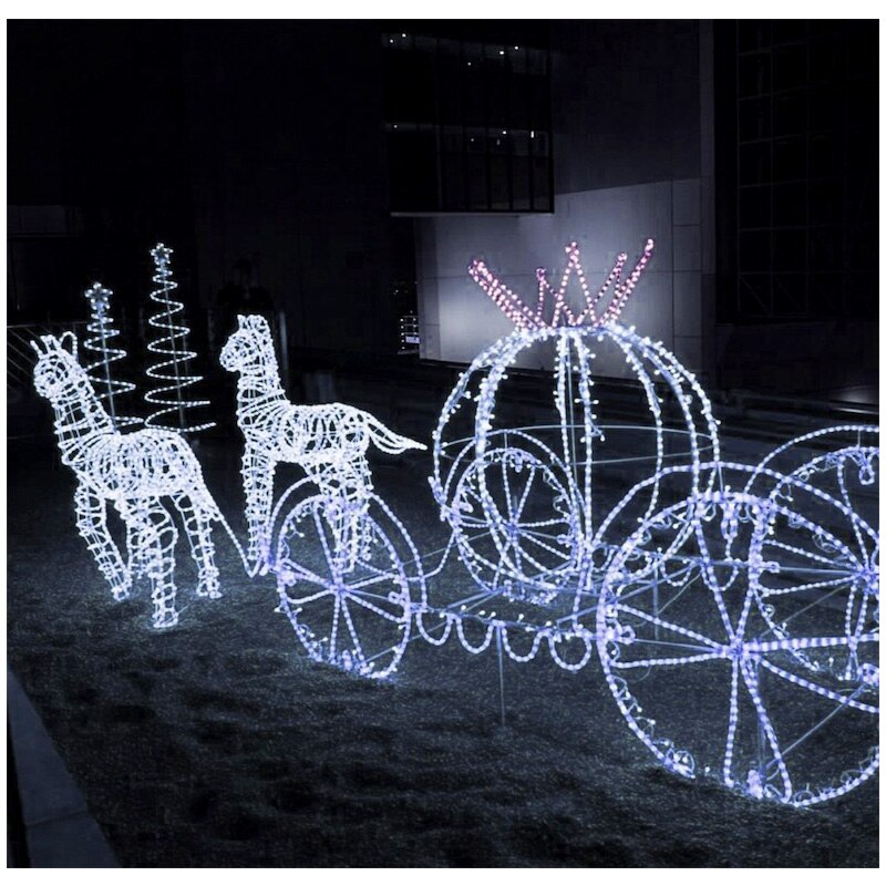 The longest Led Rainbow Tube Fairy String Rope Light Garland Outdoor lighting For String Garland Xmas Festival Party decor