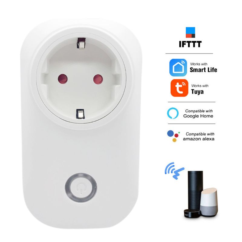 EU WIFI Smart Power Plug Tuya APP Socket Timer Function For Google Home Alexa