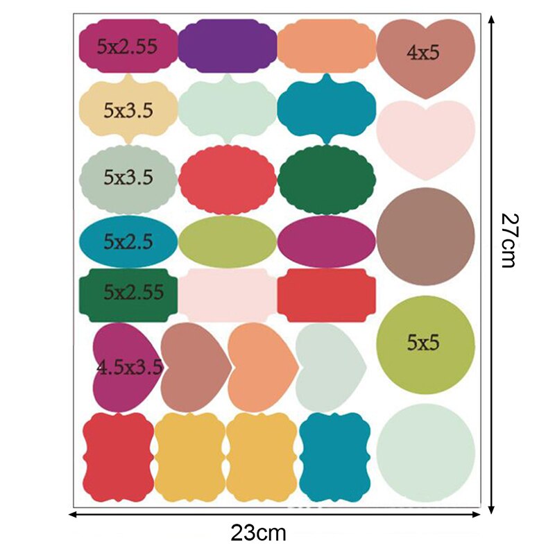 Kleurrijke zelfklevende stickers, etiketten, waterdichte uitwisbare pottenorganizer, opberglabels