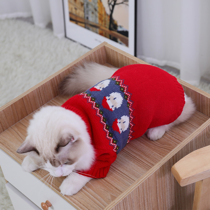 Kerst Kat Kostuums Kerst Trui Huisdier Kleding Kleine Katten Honden Xmas Nieuwjaar Kat Kleding Winter Warm Kitten Outfits